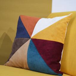 Cushion Cover 40x40 - Handmade in France Corduroy - thumbnail 3