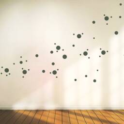 Dot Wall Decal Soap Bubble Boy With 130 Stickers, Peel & Stick, Diy Kids Room & Nursery Decor, Banksy Style Home Decor - thumbnail 2