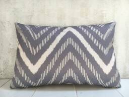 Silk Ikat Pillow Cover Handwoven Accent Cushion, 16x24