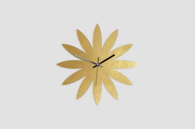 Flower Pure Brass Wall Clock - Multiple Sizes - image 1