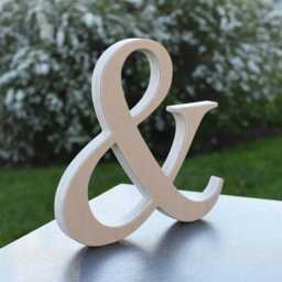 8'' Wood Ampersand For Rustic Wedding Decor, Wooden Photo Prop, Free Standing Or Wall Hanging Ampersand, Home Decor - thumbnail 3