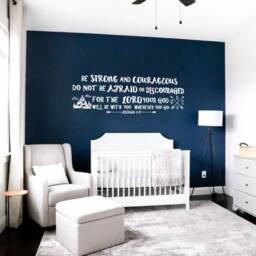 Be Strong & Courageous Wall Decal Joshua 19 Quote Decals Vinyl Sticker Quotes Nursery Decor Art Bible Verse Boy Room - thumbnail 3