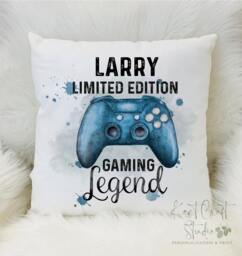 Personalised Gaming Controller Cushion - Limited Edition - thumbnail 1