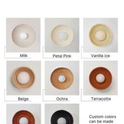 Handmade Clay Pendant Light, Five Petal Chandelier, Medium - thumbnail 4
