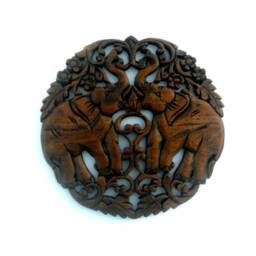 Wood Carving Elephant, Hand Carved Wooden Driftwood Elephant Art, Figurine, Home Wall Decor/Gift - thumbnail 3