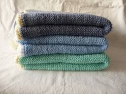 Birth Gift, Baby Blanket, Handmade Knitting, Acrylic