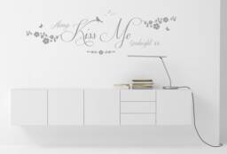 Always Kiss Me Goodnight Nature Quote - Matt Vinyl Wall Art Sticker Decal Mural. Bedroom Decor, Love Quote - thumbnail 1
