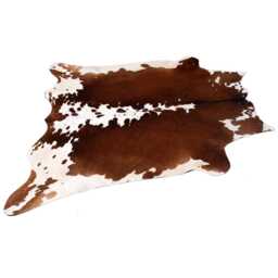 Authentic Medium Dark Brown & White Cowhide Rug - Luxurious Hair-On Leather For Sophisticated Spaces - 46x48 Inches - thumbnail 4