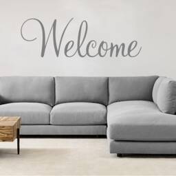 Welcome Vinyl Wall Decal Home Entry Decor - thumbnail 3