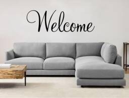 Welcome Vinyl Wall Decal Home Entry Decor - thumbnail 1