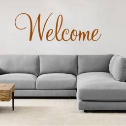 Welcome Vinyl Wall Decal Home Entry Decor - thumbnail 2