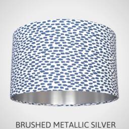 Blue Speckled Lampshade With Silver Lining For Ceiling Or Lamp Base, 20cm To 50cm Diameter, Handmade By Vivid Shades - thumbnail 1