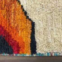 Artistic Beni Ourain Rug Handmade Moroccan Wool Rug - thumbnail 4