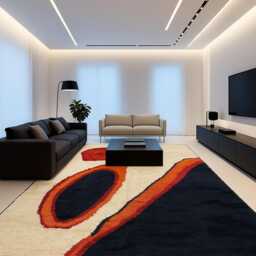 Artistic Beni Ourain Rug Handmade Moroccan Wool Rug - thumbnail 2