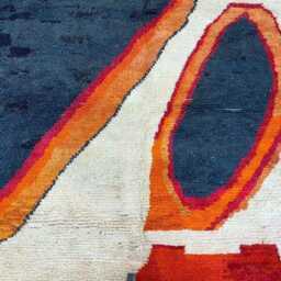 Artistic Beni Ourain Rug Handmade Moroccan Wool Rug - thumbnail 3