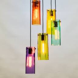 Multi-Color Hexa Cascade 5 Chandelier - thumbnail 3