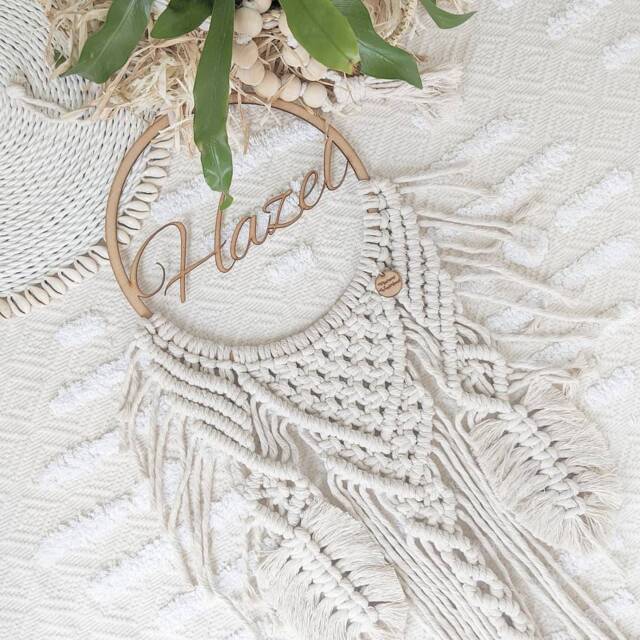 Macrame Wall Hanging/Personalised Wooden Dream Catcher/ Catcher - image 1