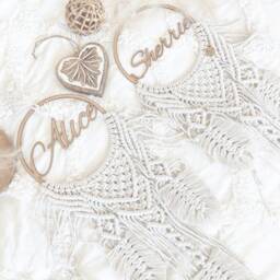 Macrame Wall Hanging/Personalised Wooden Dream Catcher/ Catcher - thumbnail 2