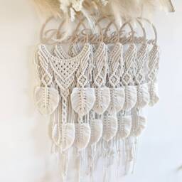 Macrame Wall Hanging/Personalised Wooden Dream Catcher/ Catcher - thumbnail 4