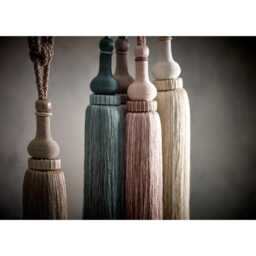 2x Merton Tieback, Beige - 5 Colours 850mm Embrace Tassel Tieback Pair - thumbnail 1