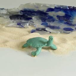 Assorted Baby Sea Turtle, Ceramic, in Shades Of Blue & Green - thumbnail 2