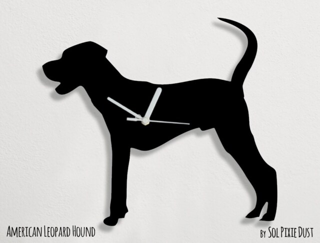 American Leopard Hound Dog - Wall Clock Silhouette - image 1