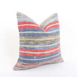 Vintage Turkish Kilim Pillow Cover Handwoven Wool Cushion - 16x16 - thumbnail 3