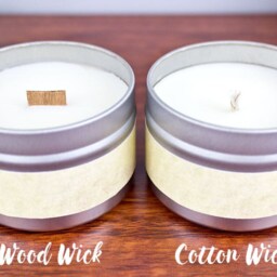 Oakmoss & Amber Soy Candle in 4Oz Tin - Outdoors Woodsy Masculine Scented, Wood Or Cotton Wick - thumbnail 3