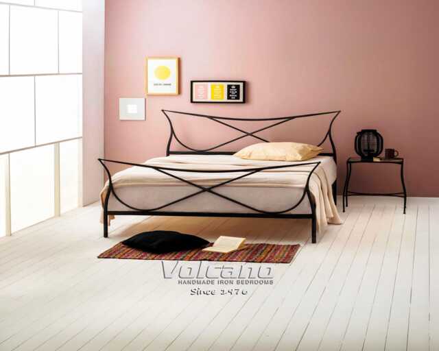 Metal Bed 160x200 180x200 Venetia Standard - Wrought Iron Double Frame, Classic Symmetry Design - image 1
