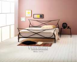 Metal Bed 160x200 180x200 Venetia Standard - Wrought Iron Double Frame, Classic Symmetry Design - thumbnail 1