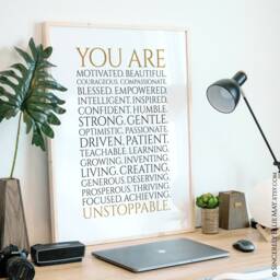 Women Empowerment Strong Woman Inspirational Quotes - You Are Motivated, Beautiful Typography Printable, Wall Art Gifts You Print 40502 - thumbnail 2