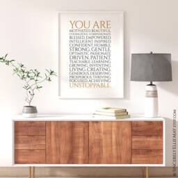 Women Empowerment Strong Woman Inspirational Quotes - You Are Motivated, Beautiful Typography Printable, Wall Art Gifts You Print 40502 - thumbnail 3
