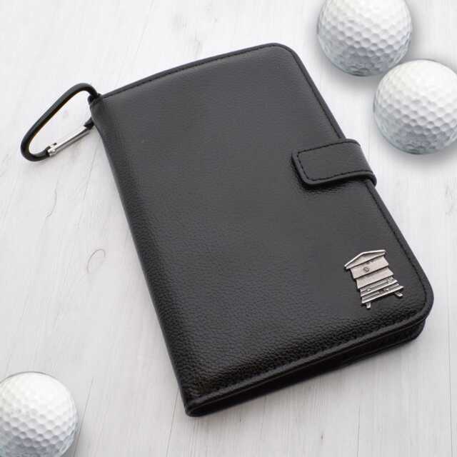 Pewter Beehive Bumble Bees - Personalised Leatherette Golf Organiser Complete With Divot Repairer, Marker, Tees, Scorecard & Pencils - image 1