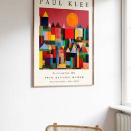 Paul Klee Poster, Castle & Sun, Exhibition Print, Abstract Wall Art, Colourful Decor, Modern Art Gift, A1/A2/A3/A4 - thumbnail 2