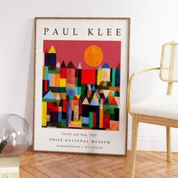 Paul Klee Poster, Castle & Sun, Exhibition Print, Abstract Wall Art, Colourful Decor, Modern Art Gift, A1/A2/A3/A4 - thumbnail 3