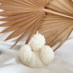 Handmade Angel Candle Organic Soy Wax Cherub Decor - thumbnail 2