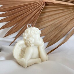 Handmade Angel Candle Organic Soy Wax Cherub Decor - thumbnail 3