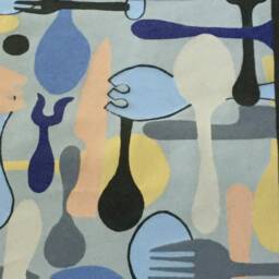 "Floorcloth - Made To Order ""Utensil Design"" 24"" X 36" - thumbnail 3