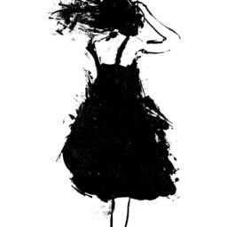 Set Of Two Prints, Black & White Art, Red Wall Minimalist Art Poster, Modern Home Decor, Print, Pen & Ink Wind Blowing - thumbnail 2