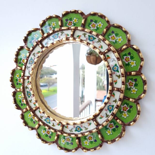 "Peruvian Mirrors ""Harmonious 30cm Lemon Green" - image 1