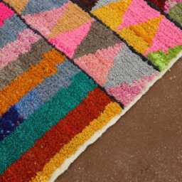 Custom Colorful Moroccan Wool Rug Handmade Boho Berber Carpet - thumbnail 4