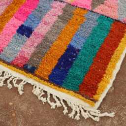 Custom Colorful Moroccan Wool Rug Handmade Boho Berber Carpet - thumbnail 3