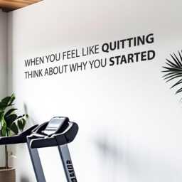 Fitness Decal Vinyl Sticker, Classroom Wall Decor, When You Feel Like Quitting Think About Why Started, Office, Physical Therapy 265 - thumbnail 3