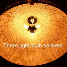 Handwoven Bamboo Pendant Light Eco-Friendly Kitchen Lighting - thumbnail 3