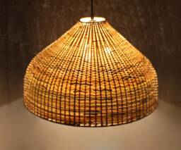 Handwoven Bamboo Pendant Light Eco-Friendly Kitchen Lighting