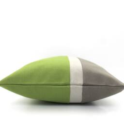 Grass Green & Grey Colorblock Pillow Cover - All Sizes, Home Gifts For You - thumbnail 2
