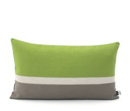 Grass Green & Grey Colorblock Pillow Cover - All Sizes, Home Gifts For You - thumbnail 1