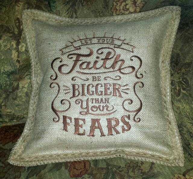 Custom Let Your Faith Be Larger Than Fears Pillow - You Chose The Colors - image 1