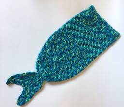 Mermaid Tail Blanket, Baby Photo Prop, Mermaid, Girl, Boy, Shower Gift, Crochet - thumbnail 1