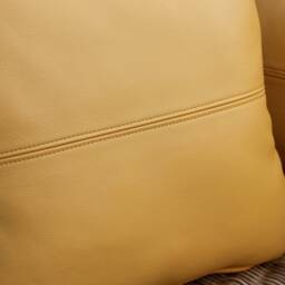 Leather Cushion Cover From 40 X 30 cm Relaxation With Cross Stitching, Lounge Cushion, Seat Back Throw Pillow - thumbnail 2